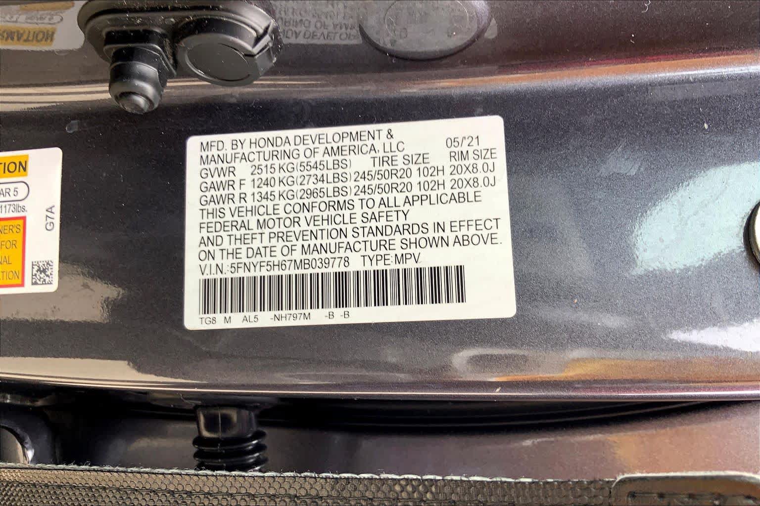 Used 2021 Honda Pilot Touring image 34