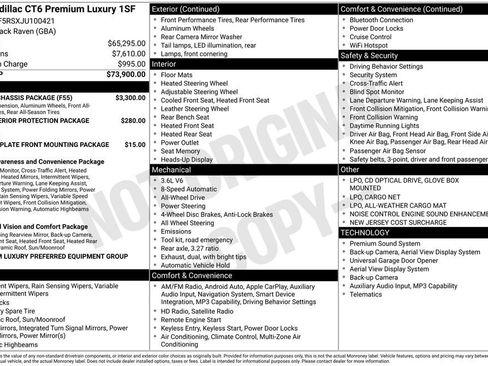 Used 2018 Cadillac CT6 Premium Luxury w/ Active Chassis Package AWD/4WD image 17
