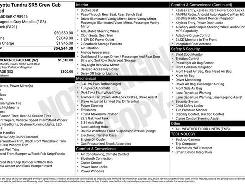 Used 2024 Toyota Tundra SR5 w/ SR5 Convenience Package AWD/4WD image 2
