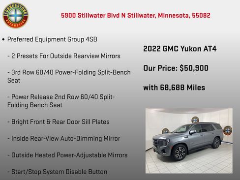Used 2022 GMC Yukon AT4 w/ AT4 Premium Plus Package AWD/4WD image 5
