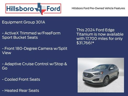 Used 2024 Ford Edge Titanium w/ Equipment Group 301A AWD/4WD image 3