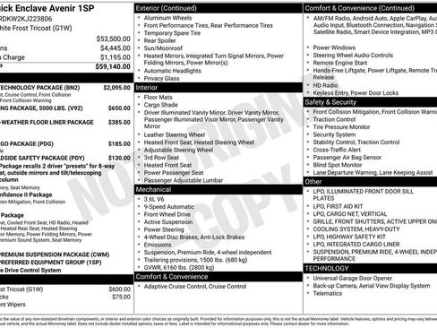 Certified 2019 Buick Enclave Avenir w/ Avenir Technology Package image 3