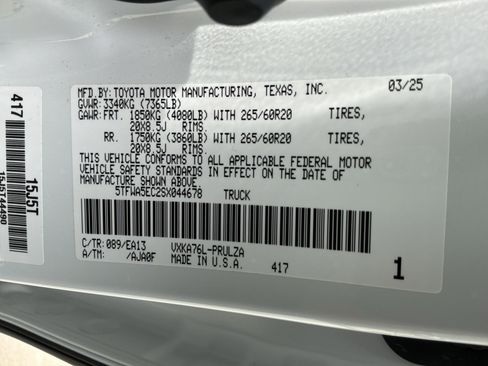 Used 2025 Toyota Tundra Limited w/ TRD Off-Road Package AWD/4WD image 34