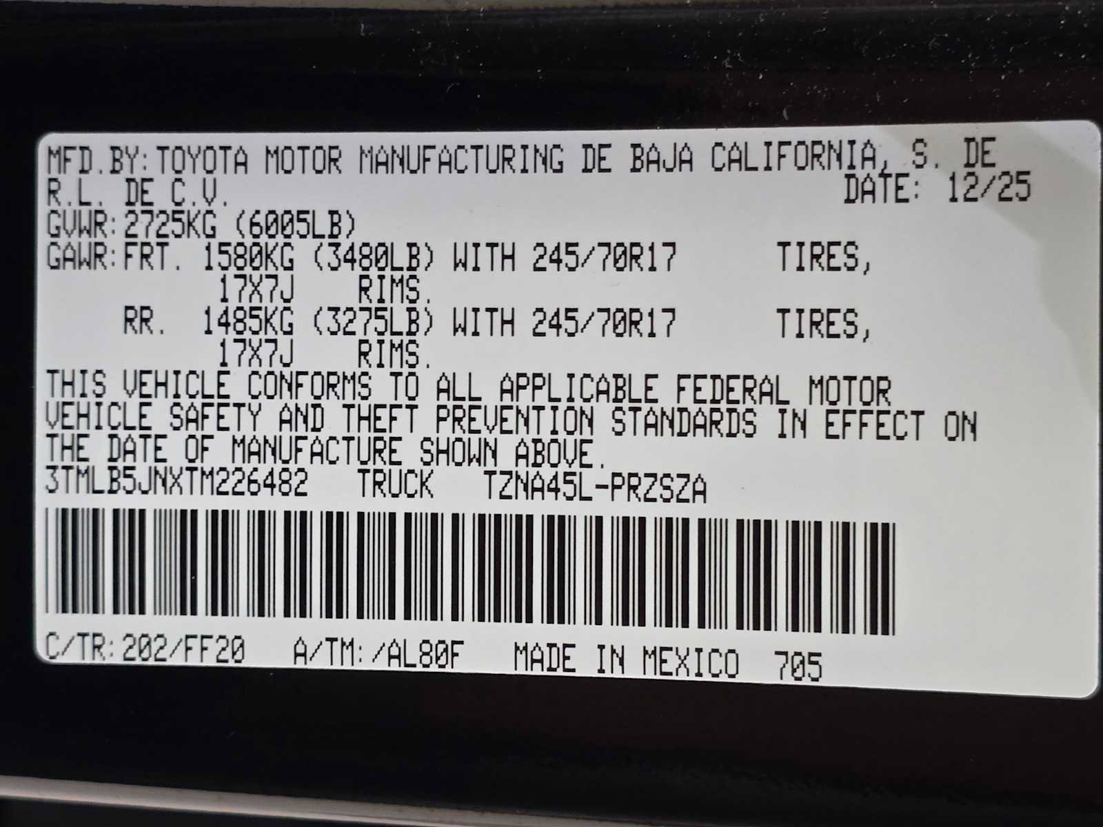 Certified 2026 Toyota Tacoma SR5 AWD/4WD image 30