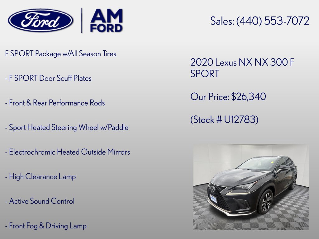 Used 2020 Lexus NX 300 F Sport w/ F Sport Premium Package AWD/4WD image 6