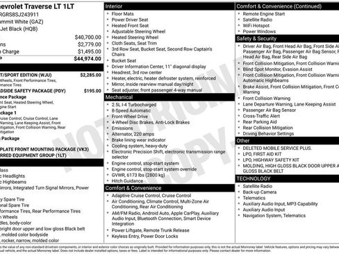 Certified 2025 Chevrolet Traverse LT w/ Midnight/Sport Edition image 34