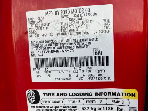 Used 2011 Ford F150 FX4 w/ FX Luxury Pkg image 20