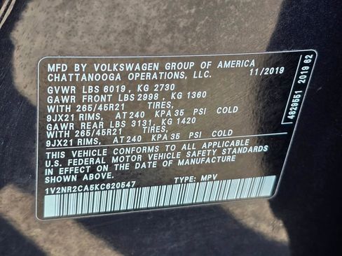Used 2019 Volkswagen Atlas SEL Premium AWD/4WD image 33