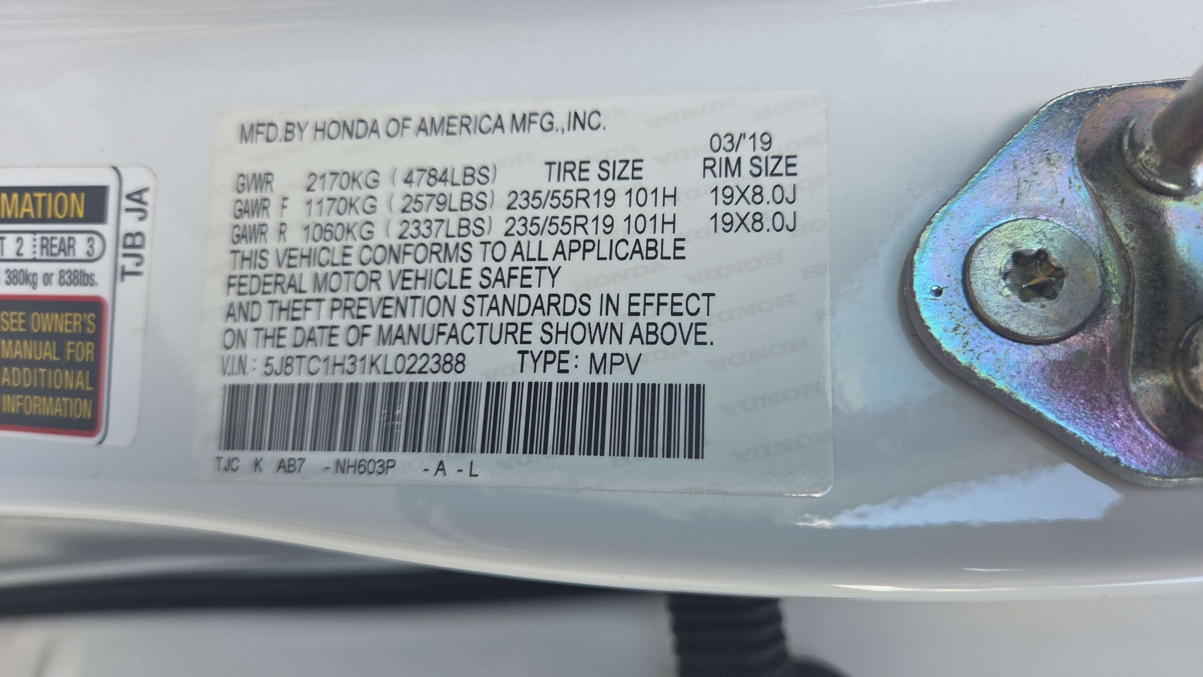 Certified 2019 Acura RDX FWD image 21