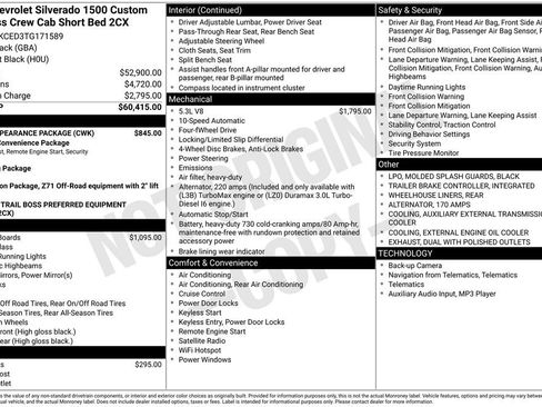 New 2026 Chevrolet Silverado 1500 Custom Trail Boss w/ Dark Appearance Package AWD/4WD image 4