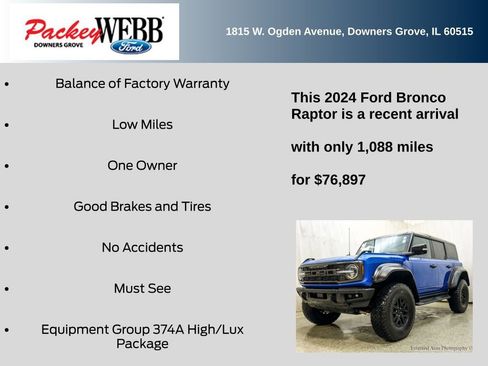 Used 2024 Ford Bronco Raptor image 11
