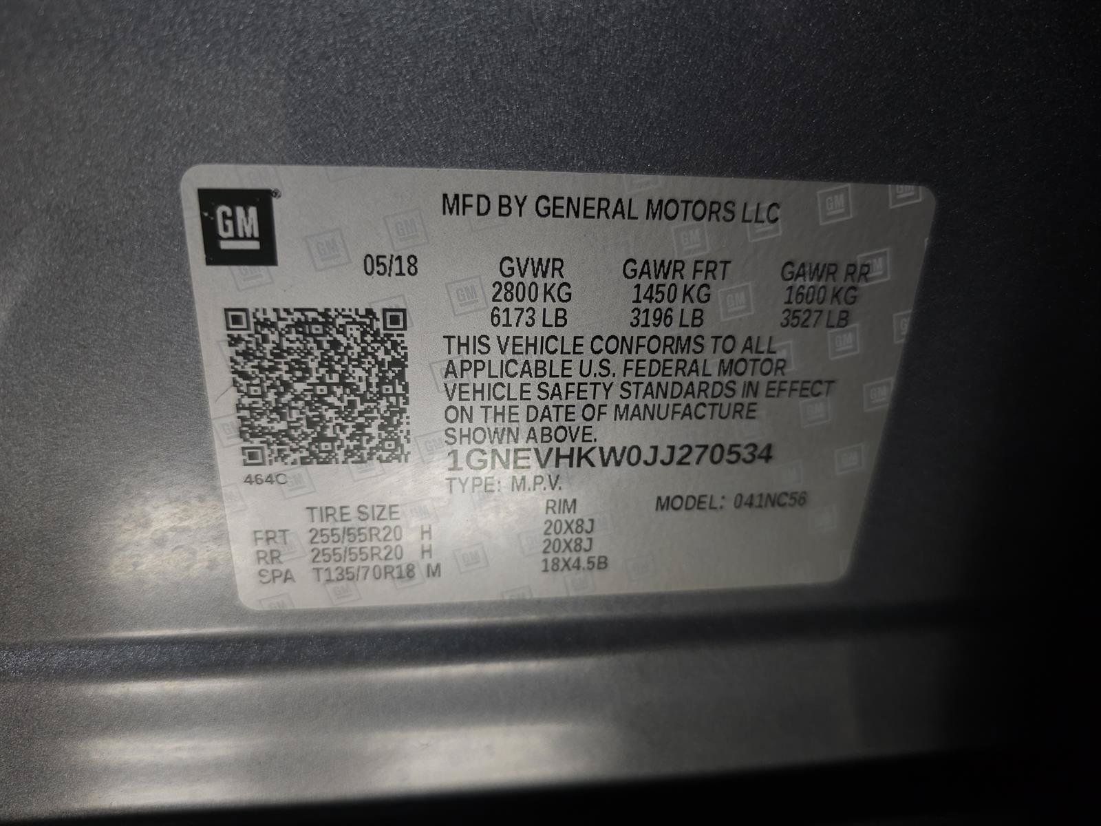 Used 2018 Chevrolet Traverse LT w/ LPO, Floor Liner Package AWD/4WD image 34