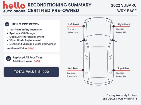 Certified 2022 Subaru WRX image 3