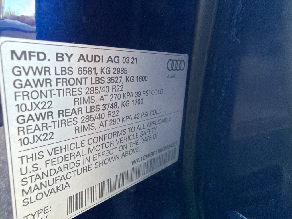 Used 2021 Audi SQ8 Prestige AWD/4WD image 14