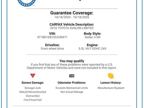 Used 2016 Toyota Avalon Limited w/ Toyota Safety Sense Package image 37