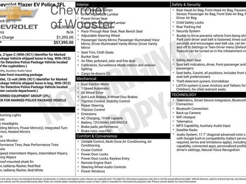 Used 2024 Chevrolet Blazer EV AWD Police image 1