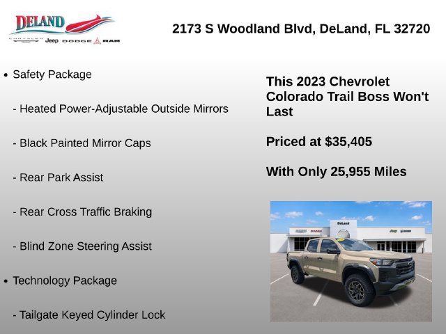 Used 2023 Chevrolet Colorado Trail Boss w/ Technology Package AWD/4WD image 7