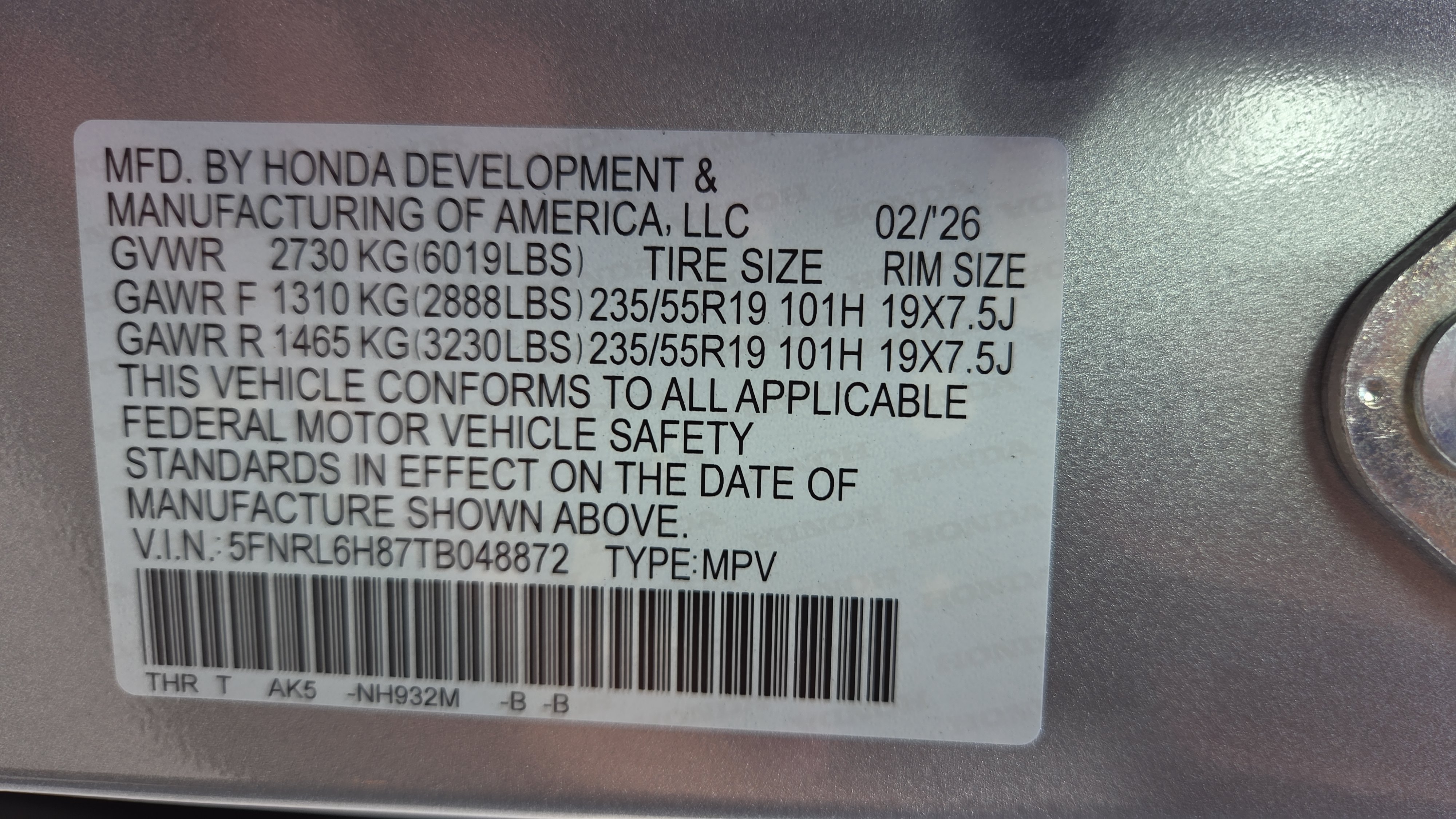 Used 2026 Honda Odyssey Touring image 21