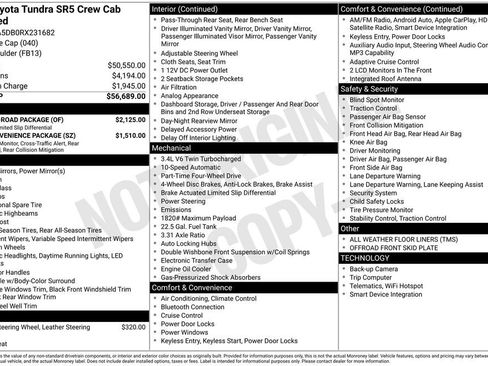 Used 2024 Toyota Tundra SR5 w/ TRD Off-Road Package AWD/4WD image 33