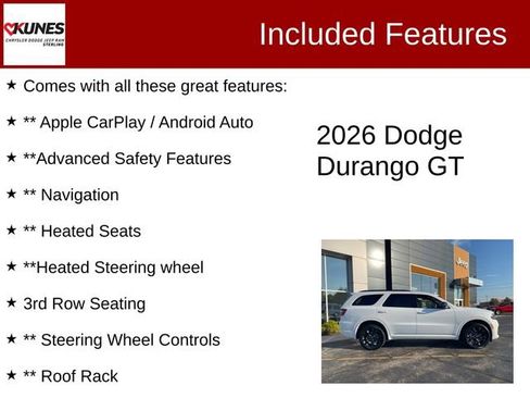 New 2026 Dodge Durango GT w/ Blacktop Package image 4
