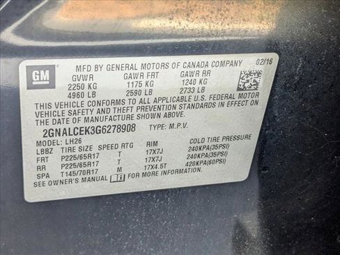 Used 2016 Chevrolet Equinox LT w/ Convenience Package image 14