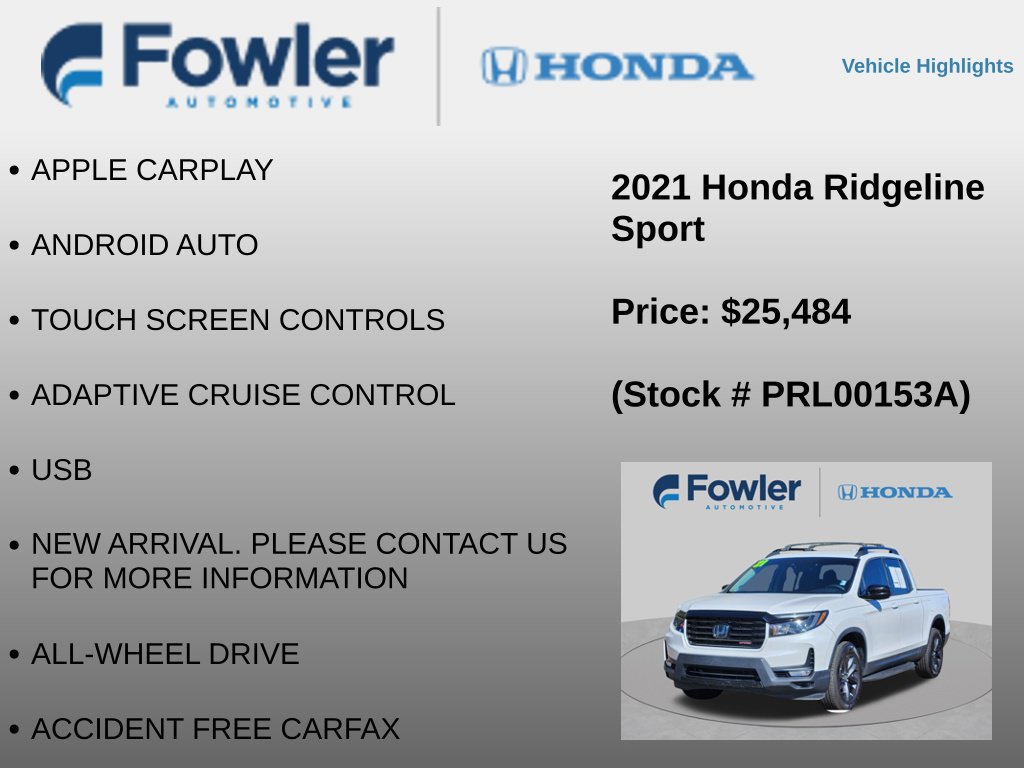 Used 2021 Honda Ridgeline Sport image 8