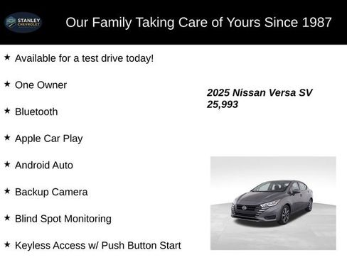 Used 2025 Nissan Versa SV FWD image 9