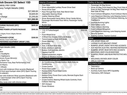 Certified 2023 Buick Encore GX Select w/ Sport Touring Package image 3
