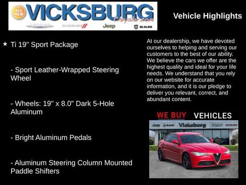 Used 2017 Alfa Romeo Giulia Ti w/ TI 19" Sport Package image 19