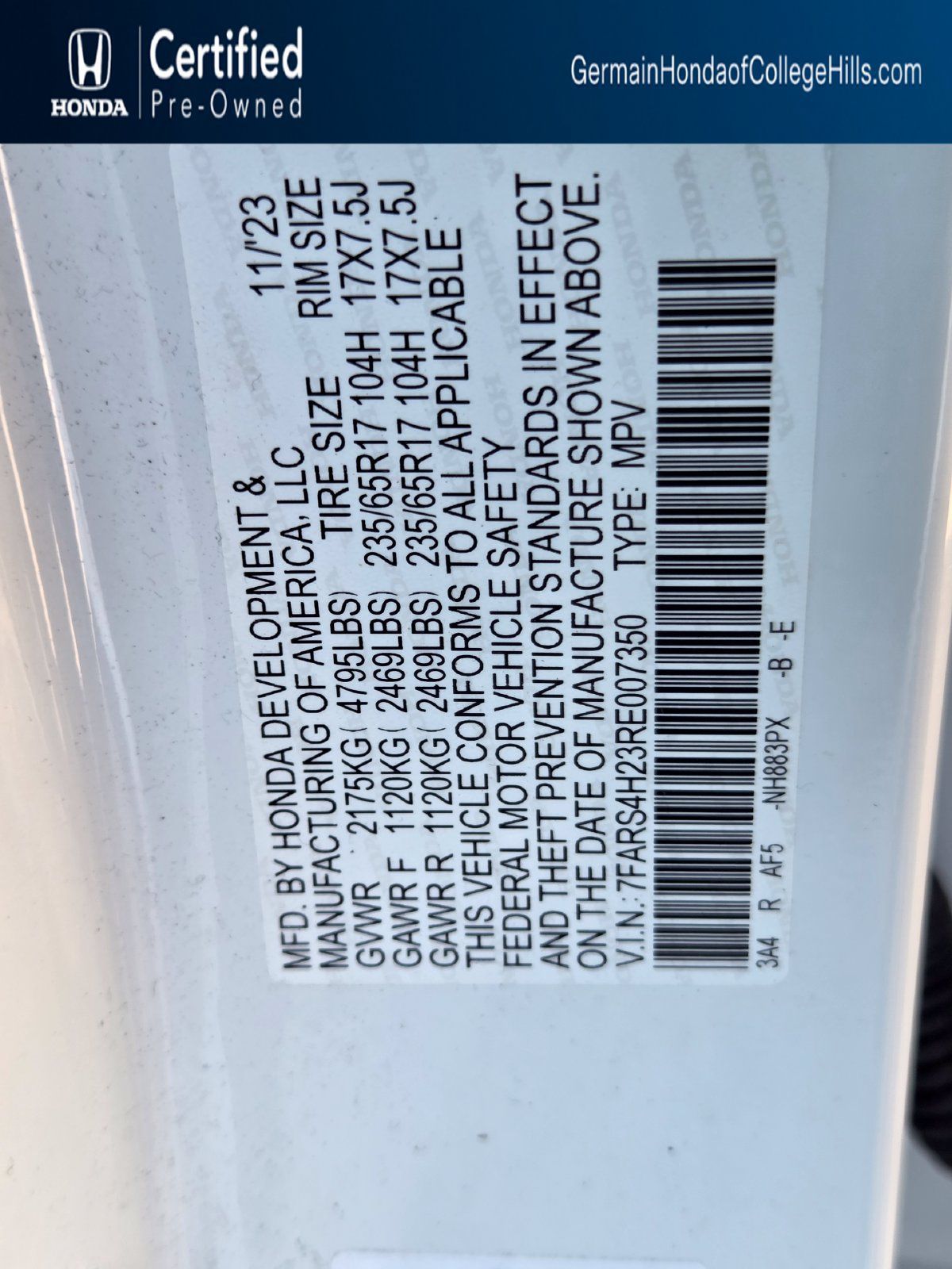 Used 2024 Honda CR-V LX image 25