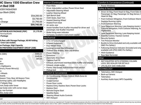 Used 2022 GMC Sierra 1500 Elevation w/ LPO, Elevation Black Package AWD/4WD image 6