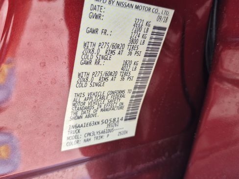 Used 2019 Nissan Titan Platinum Reserve RWD image 22