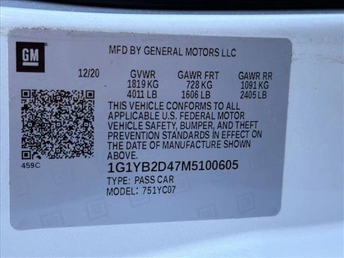 Used 2021 Chevrolet Corvette Stingray Preferred Cpe w/ 2LT image 25