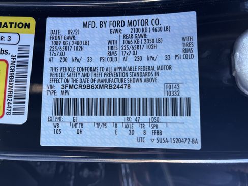 Used 2021 Ford Bronco Sport Big Bend w/ Big Bend Package (96B) AWD/4WD image 26