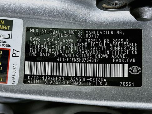 Used 2017 Toyota Camry SE FWD image 12