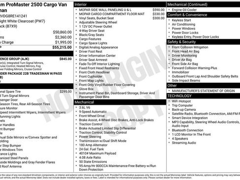 Used 2024 RAM ProMaster 2500 w/ Convenience Group FWD image 6