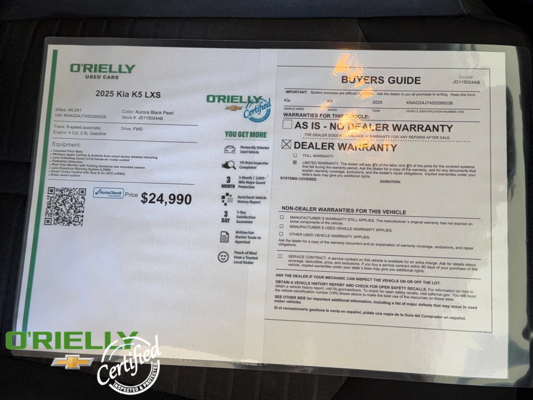 Used 2025 Kia K5 LXS FWD image 30