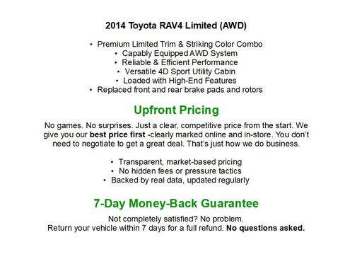 Used 2014 Toyota RAV4 Limited w/ Technology Package AWD/4WD image 2