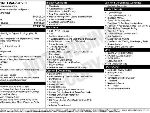 Certified 2023 INFINITI QX50 Sport AWD/4WD image 9