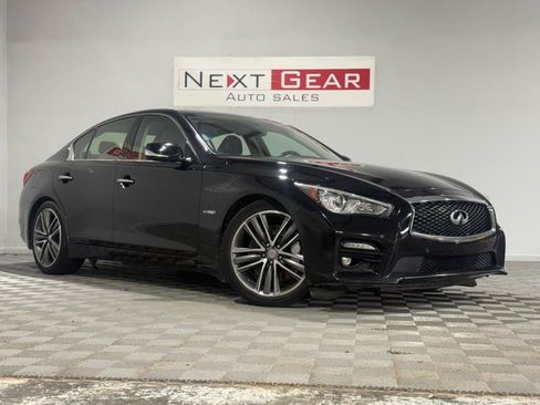 Used 2014 INFINITI Q50 Hybrid w/ Deluxe Technology Package RWD image 1