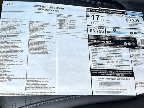 New 2025 INFINITI QX80 Sensory image 27