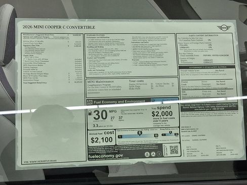New 2026 MINI Cooper Convertible image 30