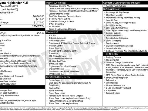 Used 2021 Toyota Highlander XLE FWD image 4
