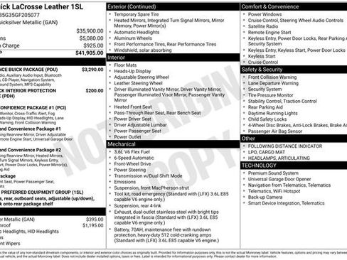 Used 2016 Buick LaCrosse Leather w/ Experience Buick Package image 21