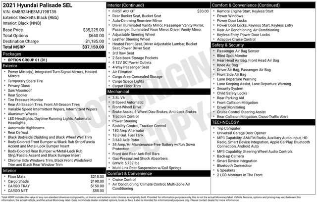 Used 2021 Hyundai Palisade SEL FWD image 2