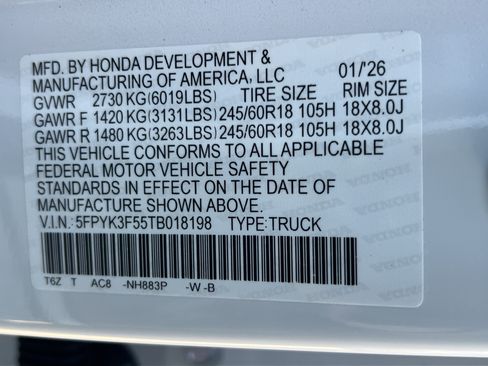 New 2026 Honda Ridgeline RTL image 33