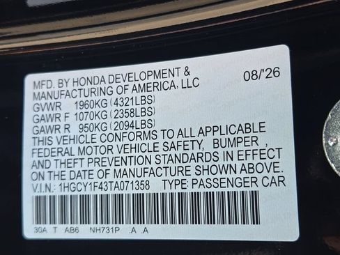 New 2026 Honda Accord SE image 19