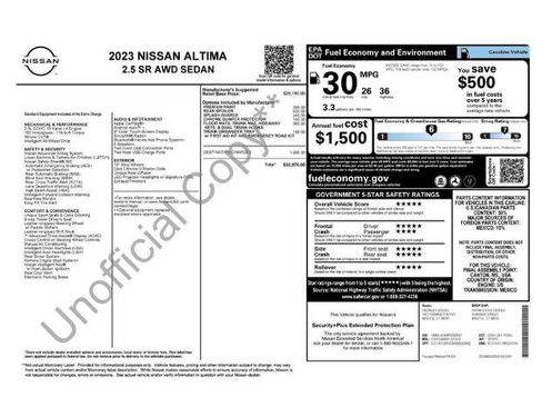 Certified 2023 Nissan Altima 2.5 SR AWD/4WD image 2
