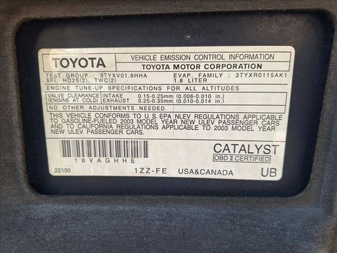 Used 2003 Toyota Corolla S image 22