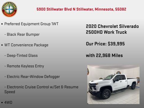 Used 2020 Chevrolet Silverado 2500 W/T w/ WT Convenience Package AWD/4WD image 15